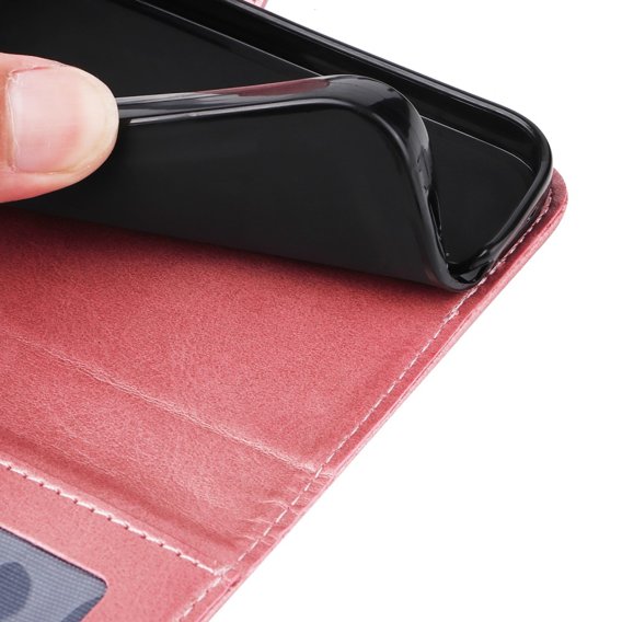 Откидной чехол для Samsung Galaxy A34 5G, Leather Wallet, розовый rose gold