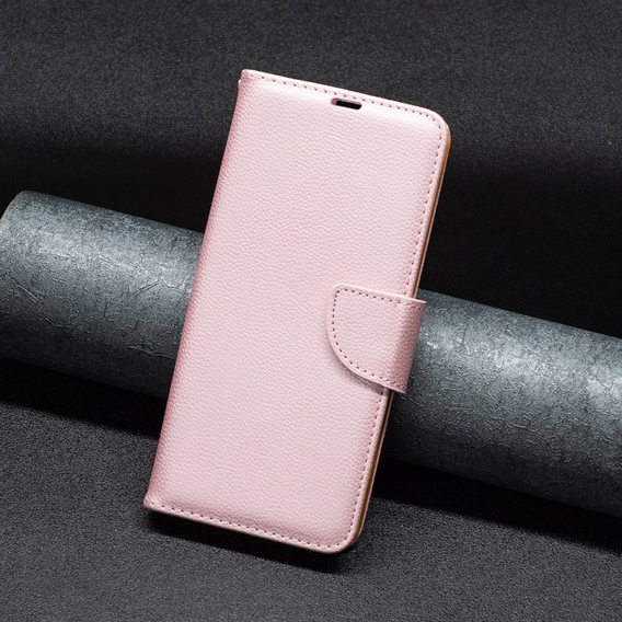 Откидной чехол для Samsung Galaxy A34 5G, Wallet Litchi Magnet, розовый rose gold