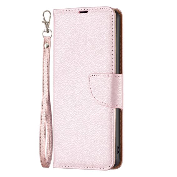 Откидной чехол для Samsung Galaxy A34 5G, Wallet Litchi Magnet, розовый rose gold