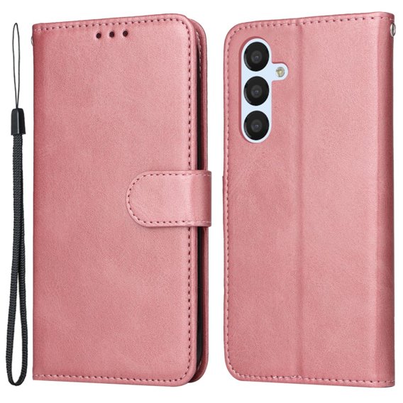 Откидной чехол для Samsung Galaxy A54 5G, Leather Wallet, розовый rose gold