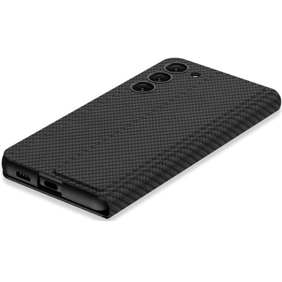 Откидной чехол для Samsung Galaxy S23 Plus, GKK Leather, carbon чёрный