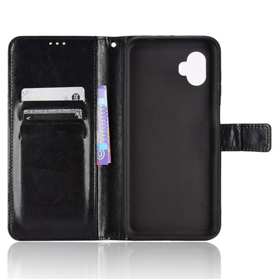 Откидной чехол для Samsung Galaxy Xcover 6 Pro 5G, Crazy Horse Wallet, чёрный