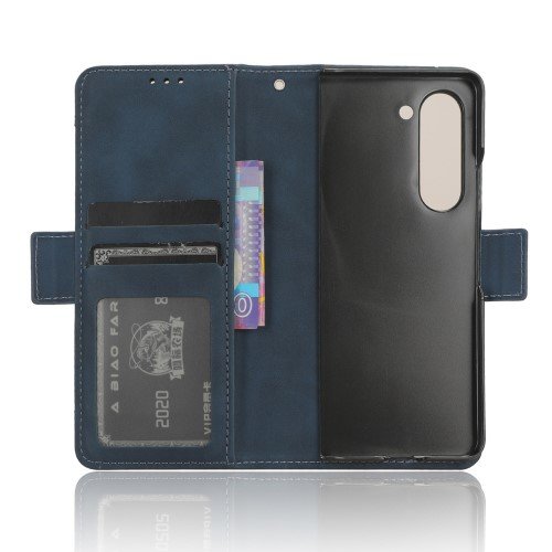 Откидной чехол для Samsung Galaxy Z Fold 5 5G, Card Slot, темно-синий