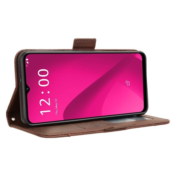 Откидной чехол для T Phone 2 5G, Card Slot, коричневый