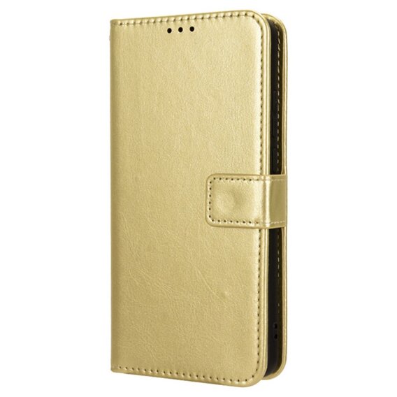 Откидной чехол для T Phone 2 Pro 5G, Crazy Horse Wallet, золотой