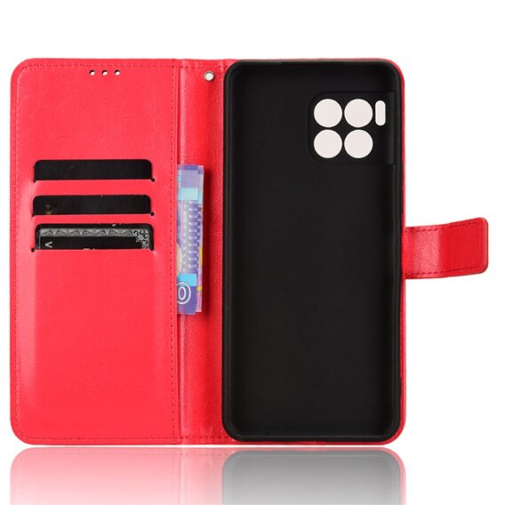 Откидной чехол для T Phone 2 Pro 5G, Crazy Horse Wallet, красный