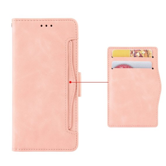 Откидной чехол для T Phone 5G, Card Slot, розовый