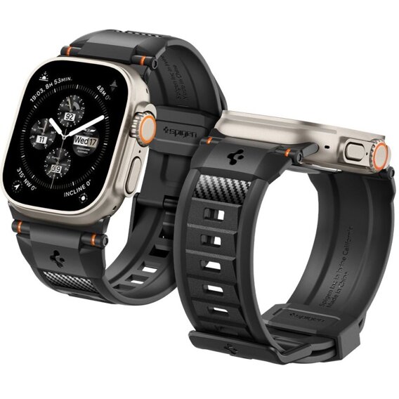 Ремешок SPIGEN для Apple Watch 1/2/3/4/5/6/7/8/SE/Ultra 42/44/45/49MM, Durapro Armor, черный