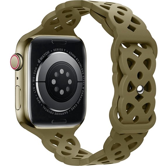 Силиконовый ремешок для Apple Watch 1/2/3/4/5/6/7/8/SE/ULTRA 42/44/45/49mm, Olive