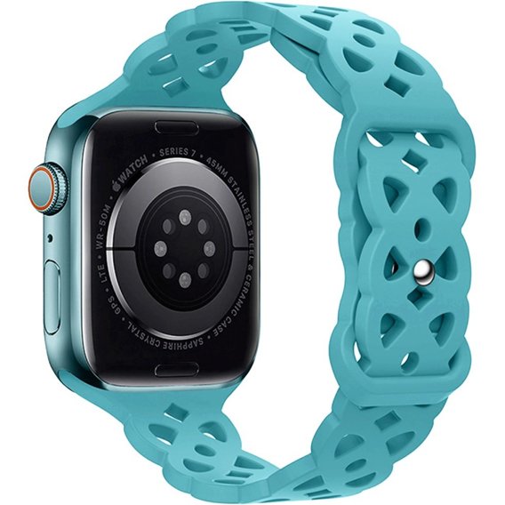 Силиконовый ремешок для Apple Watch 1/2/3/4/5/6/7/8/SE/ULTRA 42/44/45/49mm, Turquoise