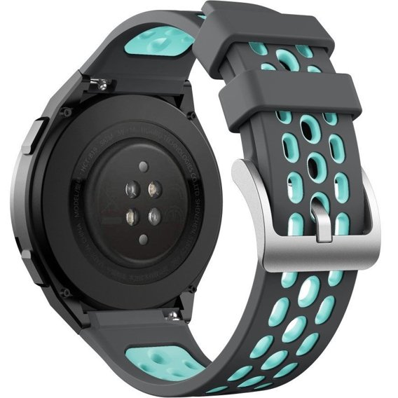 Силиконовый ремешок для Huawei Watch GT 2e, Grey / Turquoise