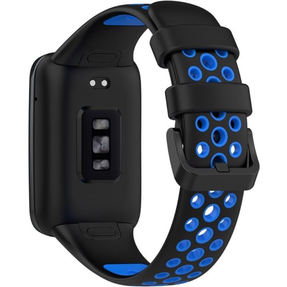 Силиконовый ремешок для Xiaomi Mi Band 7 Pro, Black / Dark Blue