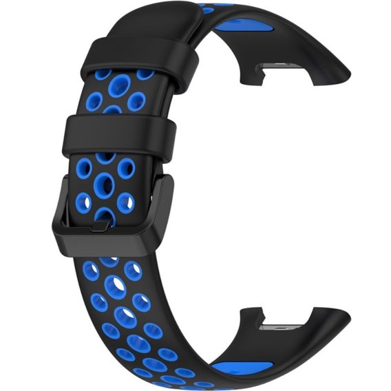 Силиконовый ремешок для Xiaomi Mi Band 7 Pro, Black / Dark Blue