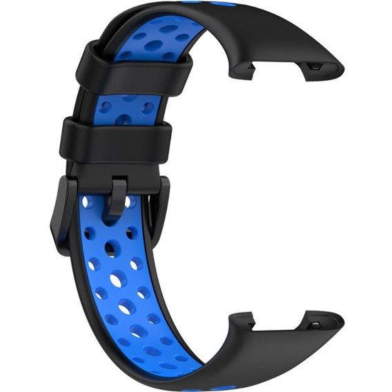 Силиконовый ремешок для Xiaomi Mi Band 7 Pro, Black / Dark Blue