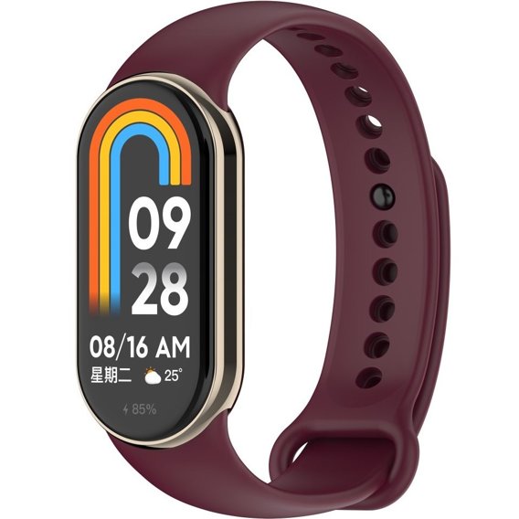 Силиконовый ремешок для Xiaomi Smart Band 8, Wine Red