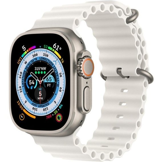 Силиконовый ремешок Apple Watch Ultra 49mm, White