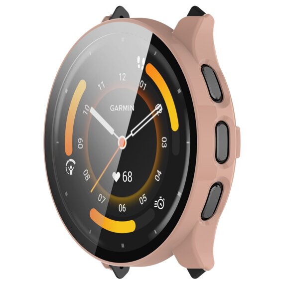 Силиконовый футляр со встроенным защитным стеклом до Garmin Venu 3, розовый