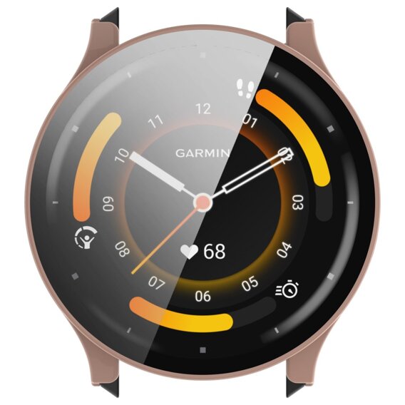 Силиконовый футляр со встроенным защитным стеклом до Garmin Venu 3, розовый