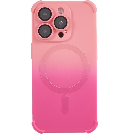 Силиконовый чехол для iPhone 13 Pro Max, градиентный магнитный, для MagSafe, розовый