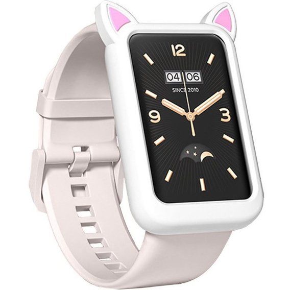 Силиконовый чехол CAT EARS для Xiaomi Mi Band 7 Pro, White