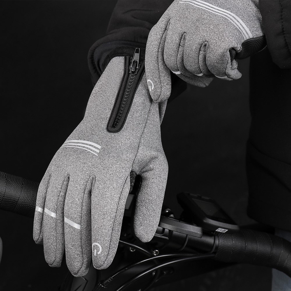 Тактильные перчатки для велосипеда - Grey Sword/Размер M