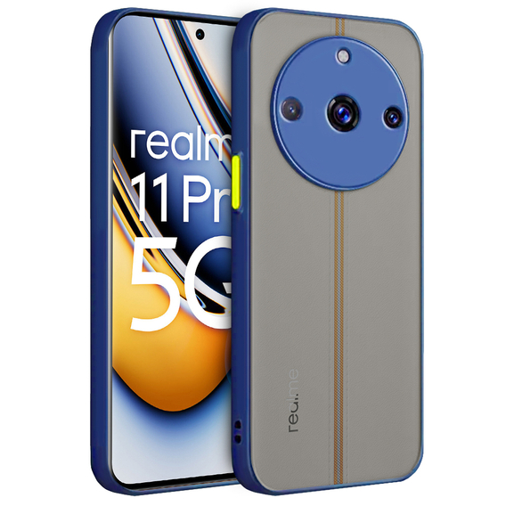 Тонкий корпус для Realme 11 Pro / 11 Pro +, Slim, прозрачный / синий