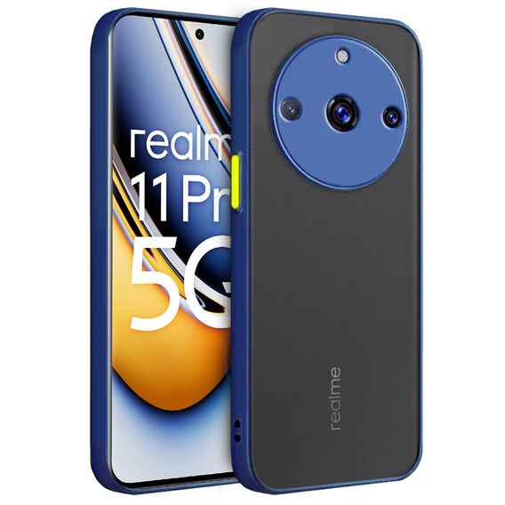 Тонкий корпус для Realme 11 Pro / 11 Pro +, Slim, прозрачный / синий