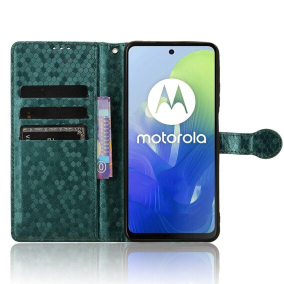 Флип-кейс для Motorola Moto G24 / G24 Power / G04, Wallet Rhombus, зелёный