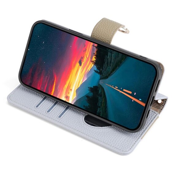 Флип-кейс для Motorola Moto G54 5G, Wallet Zipper Pocket, с зеркалом, синий