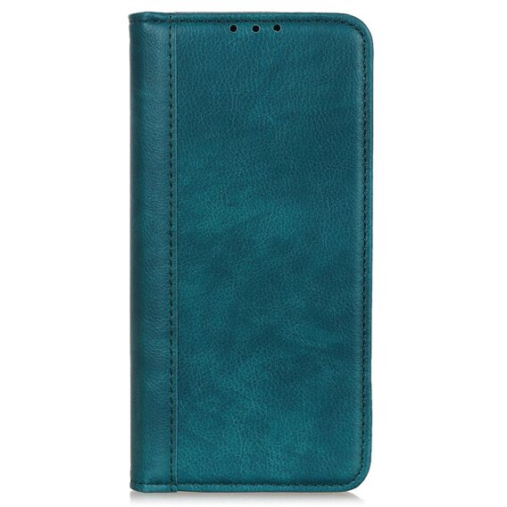 Флип-кейс для Xiaomi Poco F6, Split Leather, зелёный