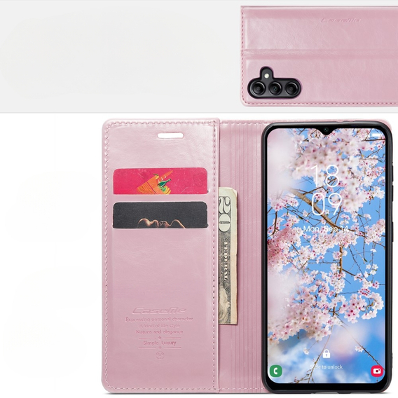 Флип-кейс CASEME для Samsung Galaxy A34 5G, Waxy Textured, розовый