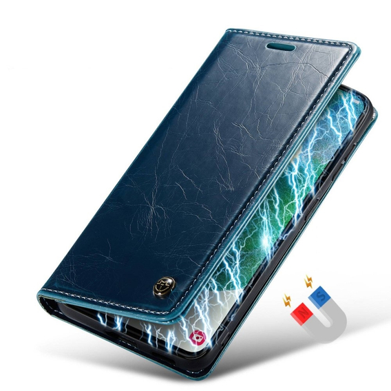 Флип-кейс CASEME для Samsung Galaxy S21 FE, Waxy Textured, синий