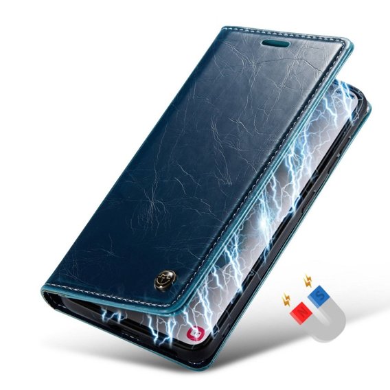 Флип-кейс CASEME для Samsung Galaxy S21, Waxy Textured, синий