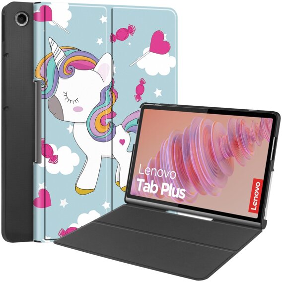 Чехол для Lenovo Tab Plus, Smartcase, unicorn