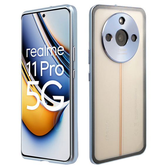 Чехол для Realme 11 Pro 5G / Pro+ 5G, Frame Case, синий