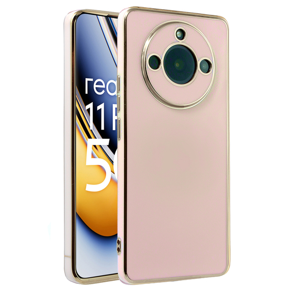 Чехол для Realme 11 Pro 5G / Pro+ 5G, Glamour CamShield, розовый rose gold