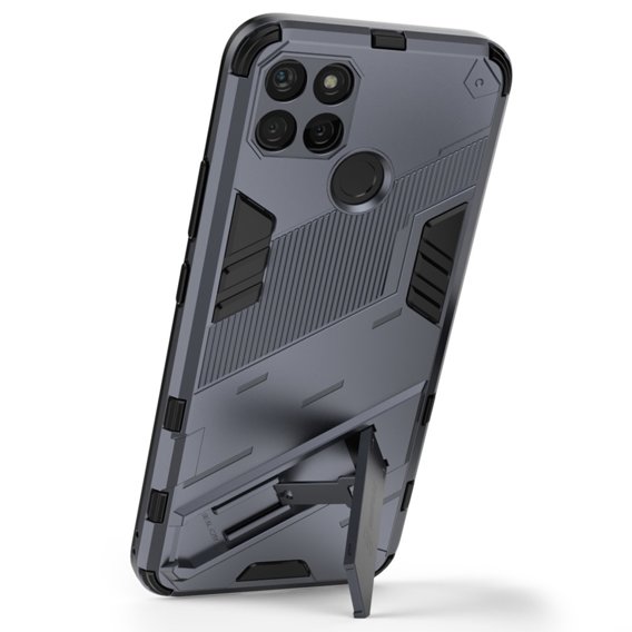 Чехол для Realme C21Y/C25Y, Military kickstand, темно-синий