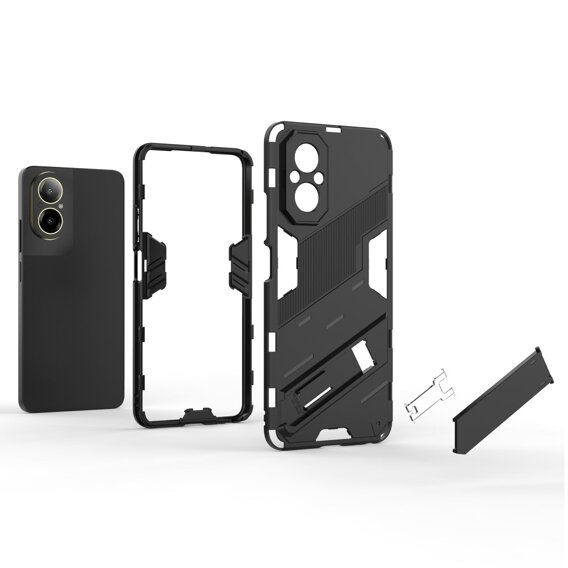 Чехол для Realme C67, Military kickstand, чёрный