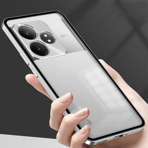 Чехол для Realme GT 6 / 6T, Frame Case, серебряный