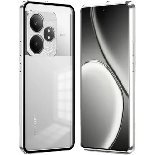 Чехол для Realme GT 6 / 6T, Frame Case, серебряный