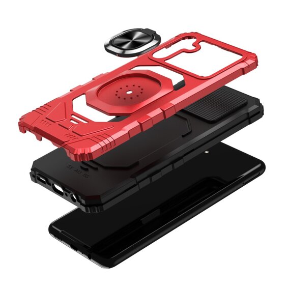 Чехол для Samsung Galaxy A25, TechDefender, красный + стекло 9H