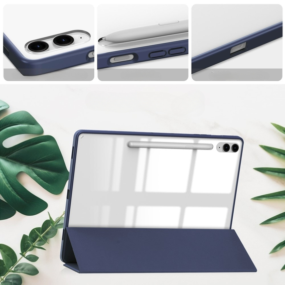 Чехол для Samsung Galaxy Tab S9 FE+ Plus, Smartcase Hybrid, с местом для стилуса, темно-синий
