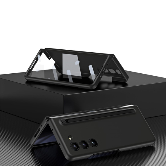 Чехол для Samsung Galaxy Z Fold 5 5G, со стеклом и стилусом, чёрный