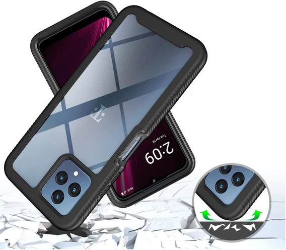 Чехол для T Phone 5G, Shockproof, с пленкой, чёрный