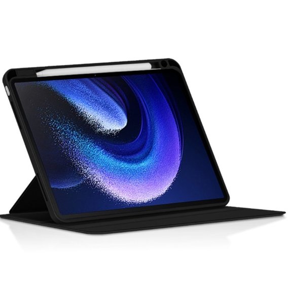 Чехол для Xiaomi Pad 6, с местом для стилуса, поворачивающийся на 360°, чёрный