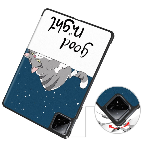 Чехол для Xiaomi Pad 6S Pro 12.4, Smartcase, cat