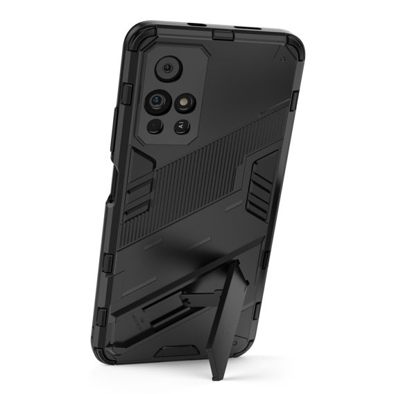 Чехол для Xiaomi Poco M4 Pro 5G / Note 11S 5G, Military kickstand, чёрный