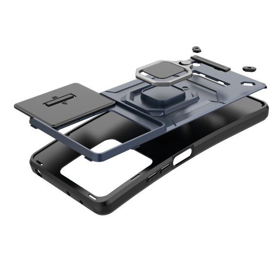 Чехол для Xiaomi Redmi Note 13 Pro 5G, KickStand Camera Lens, серый