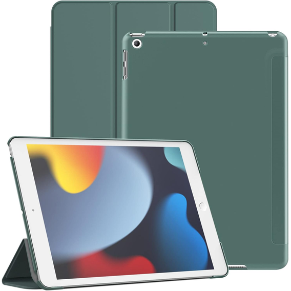 Чехол для iPad 7/8/9 10.2 2019/2020/2021, Smartcase, тёмно-зелёный