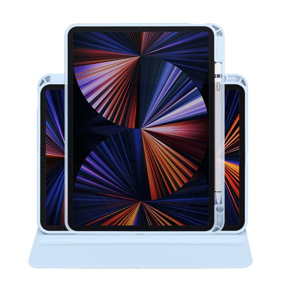 Чехол для iPad Pro 11 2020 / 2021 / 2022, с местом для стилуса, поворачивающийся на 360°, синий